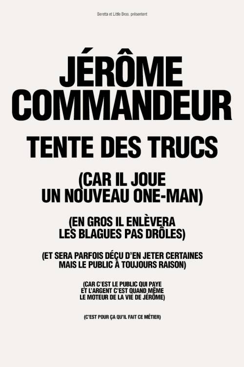 Jerôme Commandeur, artiste chez Little Bros, société de production de spectacles vivants